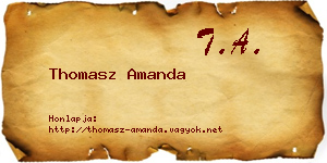 Thomasz Amanda névjegykártya